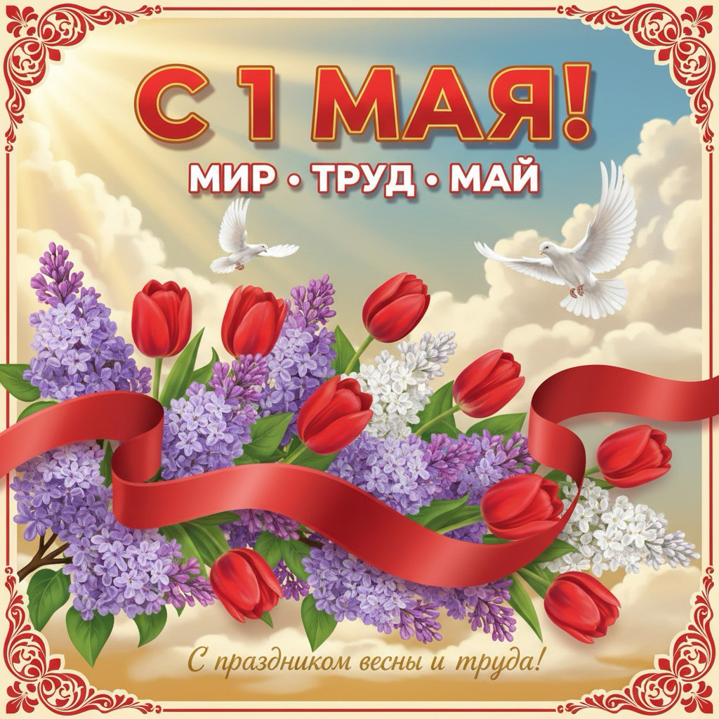 С Праздником Весны и Труда — 1 мая !